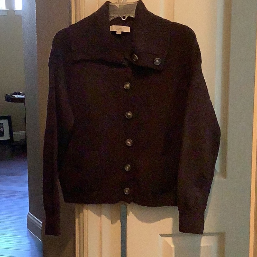 chocolate brown buttoned cardigan